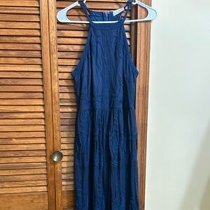 Altar'd State Navy Blue Lace Maxi Dress